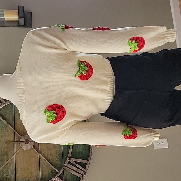 Dolls Kill x Strawberry Shortcake Picked With Love Knit Cardigan - Picture 6 of 11